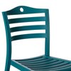 Fabulaxe Modern Plastic Dining Chair with Ladderback Design, Blue, PK 4 QI004225.BL.4